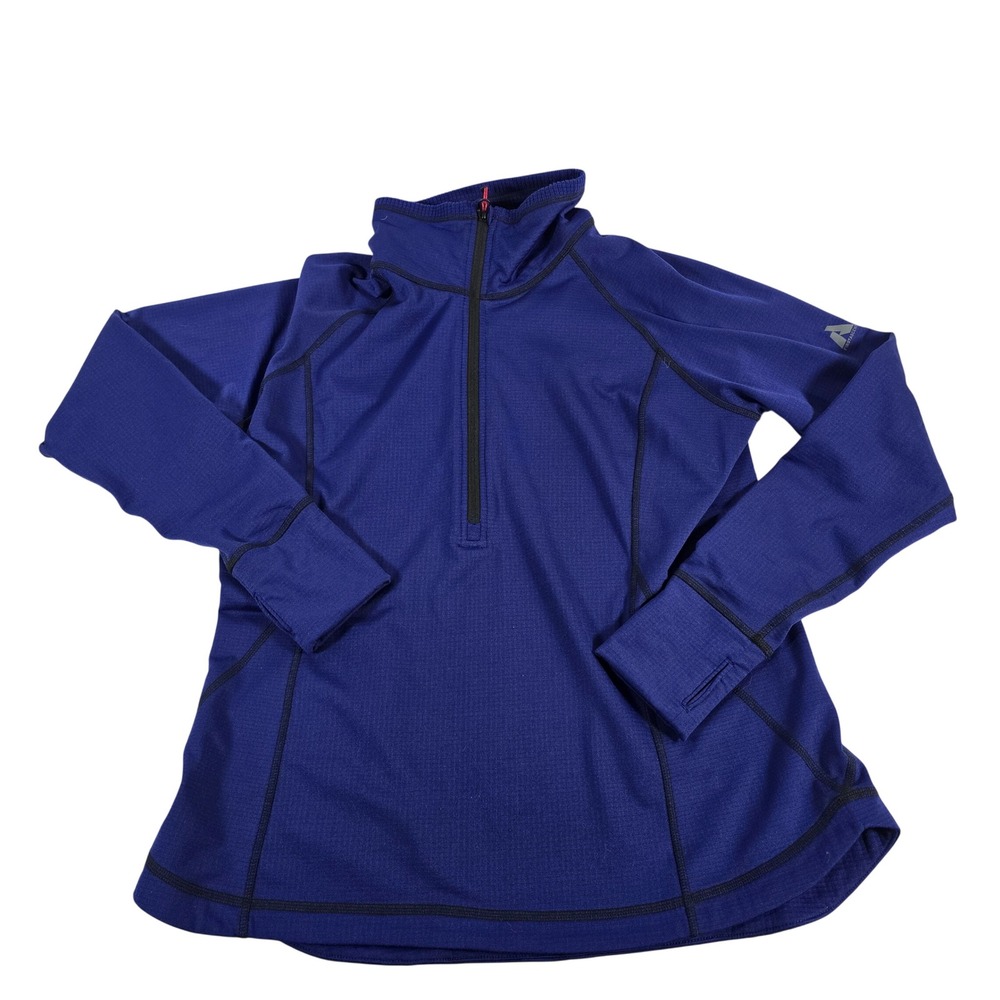 Eddie‎ Bauer Womens XL Blue Quarter Zip Pullover Long Sleeve Athletic Top